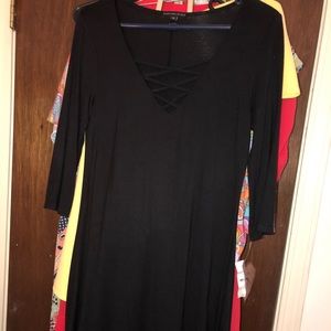 Black T-shirt dress
